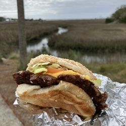 Rocket Burger - Grabbed our burgers and ate at Shem Creek Park