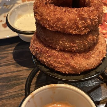 Red Robin Gourmet Burgers and Brews - Onion Towering Onion Rings (2/3 way eaten ) - American Near Me - Bothell, Washington
