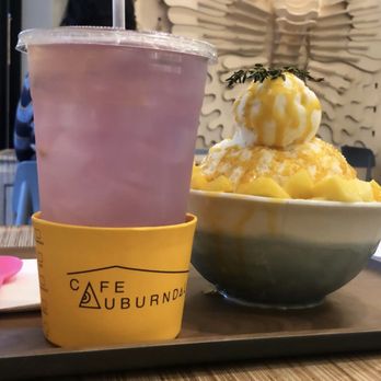 Cafe Auburndale - Lavender lemonade, mango bingsoo - Coffee & Tea Near Me - Flushing, New York