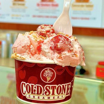 Cold Stone Creamery - One of many Coldstone's signature creations: Strawberry Blonde perfect for a hot day in May - Ice Cream & Frozen Yogurt Near Me - San Diego, California Cold Stone Creamery - One of many Coldstone's signature creations: Strawberry Blonde perfect for a hot day in May - Ice Cream & Frozen Yogurt Near Me - San Diego, California
