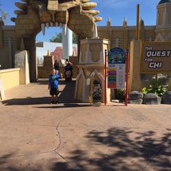 Land of Chima - Zacky at entrance to The Quest For Chi ride