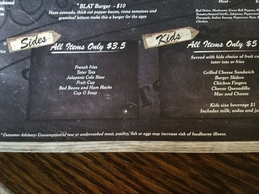 Menu photo 5 Scooter's Sandy, OR