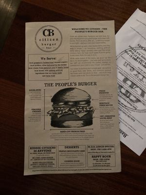 Menu photo 8 Citizen Burger Bar Charlottesville, VA