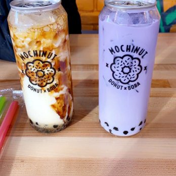 Mochinut - Brown sugar boba milk tea, Ube boba milk tea. - Donuts Near Me - Chicago, Illinois