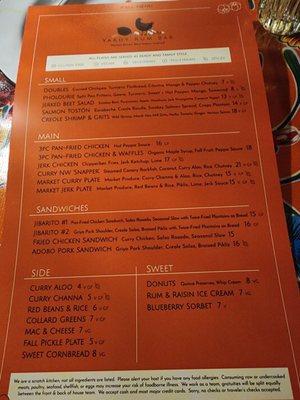 Menu photo 5 Yardy Rum Bar Eugene, OR