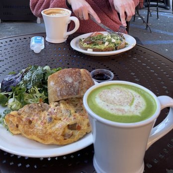 Urth Caffé - Orange - The Italian Omelet, Green Rose Latté, Avocado Toast** - Coffee & Tea Near Me - Orange, California