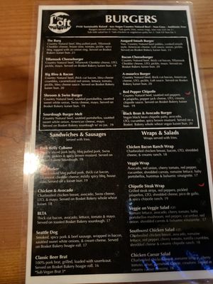 Menu photo 4 The Loft Leavenworth, WA Menu photo 4 The Loft Leavenworth, WA