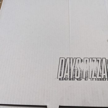Days pizza - Empty box. - Pizza Near Me - Austin, Texas Days pizza - Empty box. - Pizza Near Me - Austin, Texas