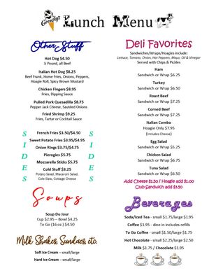 Menu photo 8 Gronsky's Milk House High Bridge, NJ