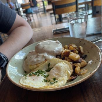 First Watch - Easy fried eggs and sausage gravy biscuits - Breakfast & Brunch Near Me - Oak Creek, Wisconsin