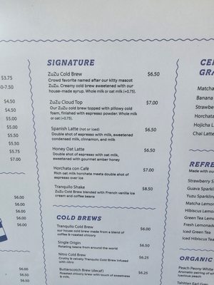 Menu photo 5 Tranquilo Coffee Whittier, CA