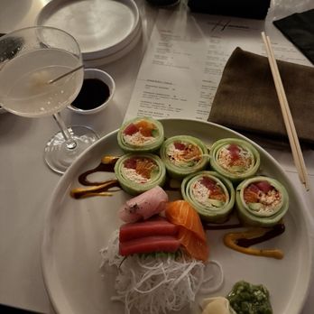 Harumi - 6 Sashimi with Oasis Roll - Japanese Near Me - Phoenix, Arizona Harumi - 6 Sashimi with Oasis Roll - Japanese Near Me - Phoenix, Arizona
