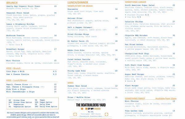 Menu photo 4 The Boatbuilders Yard South Wharf, VIC Menu photo 4 The Boatbuilders Yard South Wharf, VIC