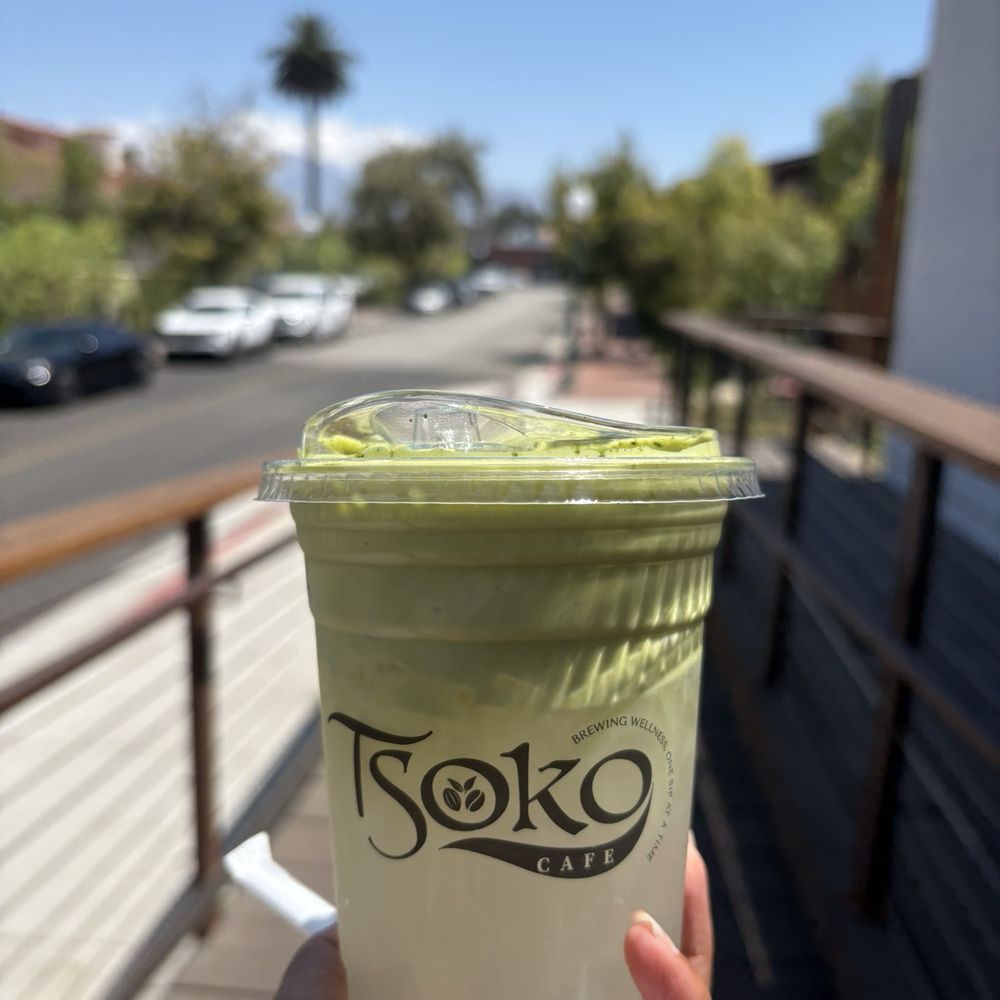 Tsoko Cafe - Coconut water with matcha cream top - Coffee & Tea Near Me - Redlands, California Tsoko Cafe - Coconut water with matcha cream top - Coffee & Tea Near Me - Redlands, California