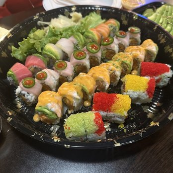 Fuji Japan - Rainbow Roll, Crazy Yellowtail Roll, Mango Dancing Roll, diamond roll (favorite) - Sushi Bars Near Me - Silver Spring, Maryland