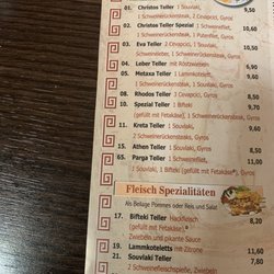 Christos Grill - Menu