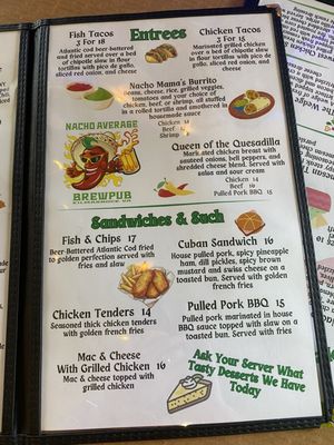 Menu photo 3 Nacho Average Brewpub Kilmarnock, VA