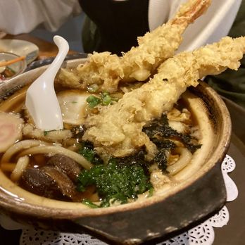 Kuni's Japanese Restaurant - Nabeyaki udon (salad and miso soup incl not pictured) - Japanese Near Me - Evanston, Illinois
