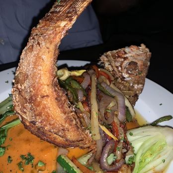 Continent Restaurant & Cigar Lounge - Fried Whole Snapper - Cigar Bars Near Me - Atlanta, Georgia