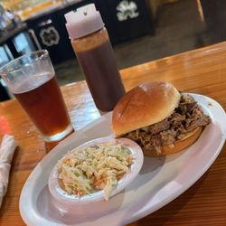 Big Catz BBQ - Pork sandwich with one side choice of slaw