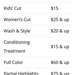 Screen shot of $15 for a man's cut. Screen shot of $15 for a man's cut.