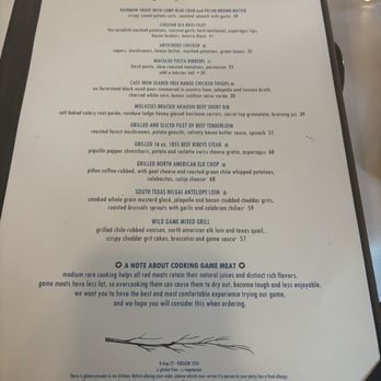 Rainbow Lodge - Menu as of 8/29/25 - New American Near Me - Houston, Texas