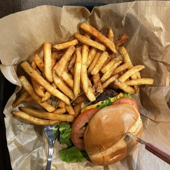 Pickin Porch Grill - Signature burger with fries. - Burgers Near Me - Branson, Missouri Pickin Porch Grill - Signature burger with fries. - Burgers Near Me - Branson, Missouri