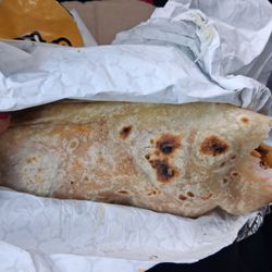 Chilakil To Go - Huge Chipotle Shrimp Chilakil Burrito with all of the toppings.