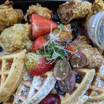 Kitchen Story - Chicken and waffle with fried cauliflower - Breakfast & Brunch Near Me - Oakland, California