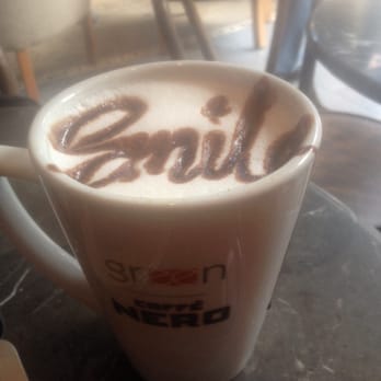 Green Caffè Nero - Thank u barista :) I am smiling all day :) - Cafes Near Me - Warsaw, MZ Green Caffè Nero - Thank u barista :) I am smiling all day :) - Cafes Near Me - Warsaw, MZ
