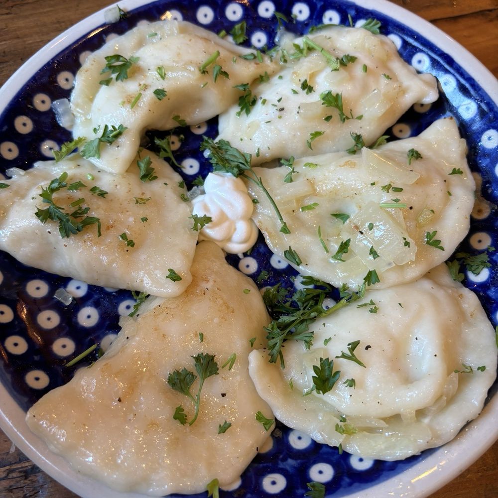 Pierogi Kitchen - 6 Piece Potato and Cheese Pierogi - Polish Near Me - Chicago, Illinois Pierogi Kitchen - 6 Piece Potato and Cheese Pierogi - Polish Near Me - Chicago, Illinois