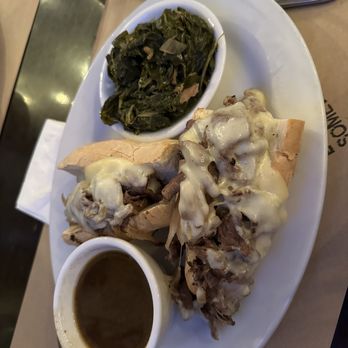 The Hideaway - French dip with collard greens - Sports Bars Near Me - Odenton, Maryland The Hideaway - French dip with collard greens - Sports Bars Near Me - Odenton, Maryland
