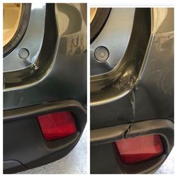 Magic By Dent Wizard - This bumper was repaired vs replaced! The customer saved hundreds by choosing Dent Magic!