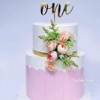 Ten Cake Studio - a three tiered cake with flowers on top - Patisserie/Cake Shop Near Me - Brooklyn, New York Ten Cake Studio - a three tiered cake with flowers on top - Patisserie/Cake Shop Near Me - Brooklyn, New York