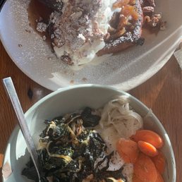 French toast and savory porridge French toast and savory porridge