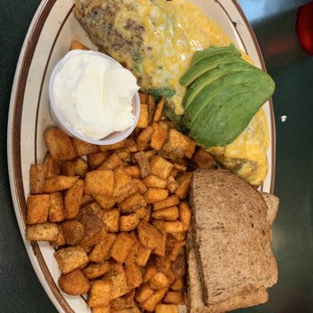 Egg Works - Works omelette with spinach tomatoes & avocado - Breakfast & Brunch Near Me - Las Vegas, Nevada