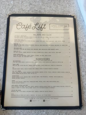Menu photo 2 Cafe Lift Philadelphia, PA Menu photo 2 Cafe Lift Philadelphia, PA