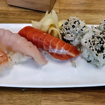 Carp - Tuna, salmon, prawn nigiri and 1/2 California roll. - Japanese Near Me - Vancouver, British Columbia Carp - Tuna, salmon, prawn nigiri and 1/2 California roll. - Japanese Near Me - Vancouver, British Columbia