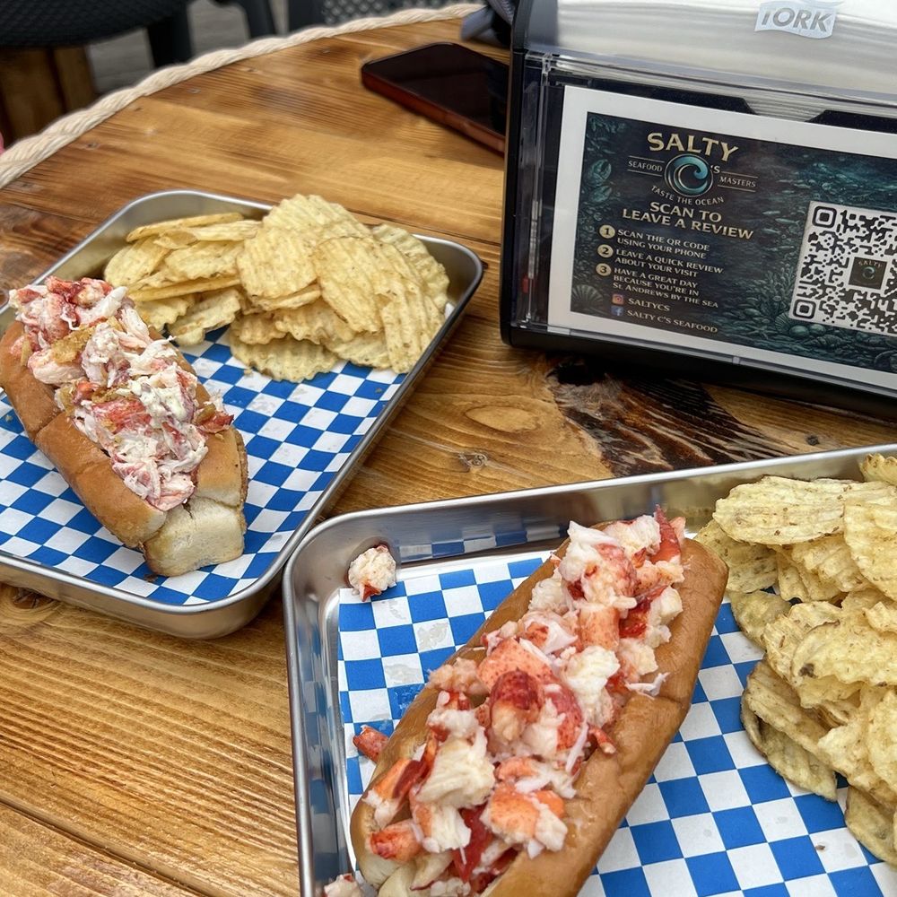 Salty C’s - Garlic Butter and Dill Pickle Lobster Roll - Seafood Markets Near Me - St. Andrews, New Brunswick Salty C’s - Garlic Butter and Dill Pickle Lobster Roll - Seafood Markets Near Me - St. Andrews, New Brunswick
