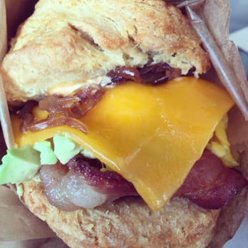 Eggslut - Fairfax with avocado, bacon and substituted with a biscuit - Breakfast & Brunch Near Me - Los Angeles, California Eggslut - Fairfax with avocado, bacon and substituted with a biscuit - Breakfast & Brunch Near Me - Los Angeles, California