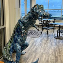 Southwest Louisiana Convention & Visitors Bureau - Cool gator art.