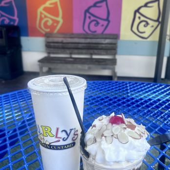 Curly's Frozen Custard - Cooling with Bricks Sundae - Ice Cream & Frozen Yogurt Near Me - Fort Worth, Texas Curly's Frozen Custard - Cooling with Bricks Sundae - Ice Cream & Frozen Yogurt Near Me - Fort Worth, Texas