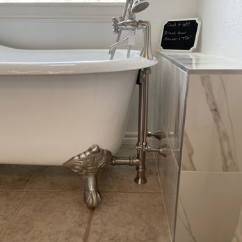 Dale's Plumbing & Rooter Service - Installed custom fixture on new clawfoot tub - Plumbing Near Me - Tecumseh, Oklahoma Dale's Plumbing & Rooter Service - Installed custom fixture on new clawfoot tub - Plumbing Near Me - Tecumseh, Oklahoma