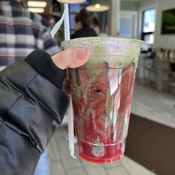 Nectar Juice CoffeeTea Bar - Iced Strawberry Matcha Latte - Juice Bars & Smoothies Near Me - Little Falls, New Jersey Nectar Juice CoffeeTea Bar - Iced Strawberry Matcha Latte - Juice Bars & Smoothies Near Me - Little Falls, New Jersey