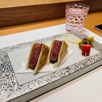 Hiroshi - Really buttery A5 Wagyu steak sandwich - Japanese Near Me - Los Altos, California