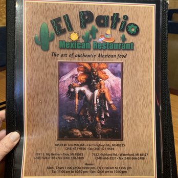 El Patio Mexican Restaurant - Menu - Mexican Near Me - Troy, Michigan