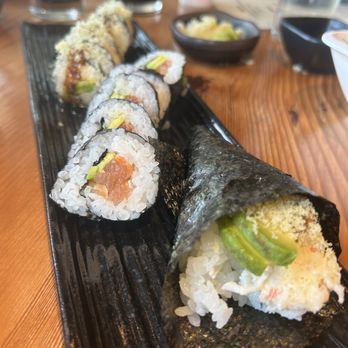 Tataki - Crunchy California hand roll, arctic char and avocado cut roll, and crunchy California cut roll - Sushi Bars Near Me - San Francisco, California