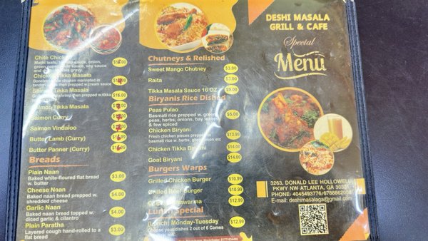Menu photo 3 Deshi Masala Atlanta, GA Menu photo 3 Deshi Masala Atlanta, GA