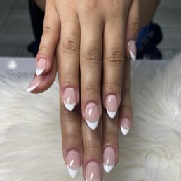 French tip almond French tip almond