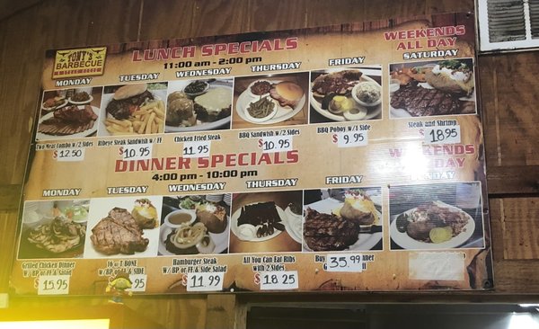 Menu photo 1 Tony's Bbq Anahuac, TX